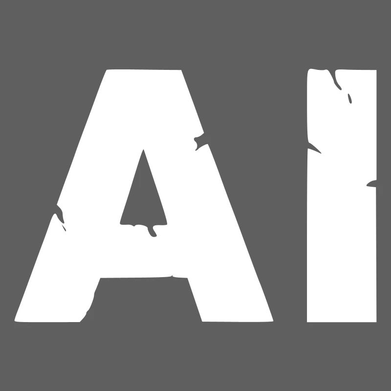AI Artificial Intelligence Text Grunge Vector