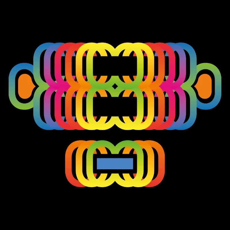 Arc-en-ciel couleur singe
