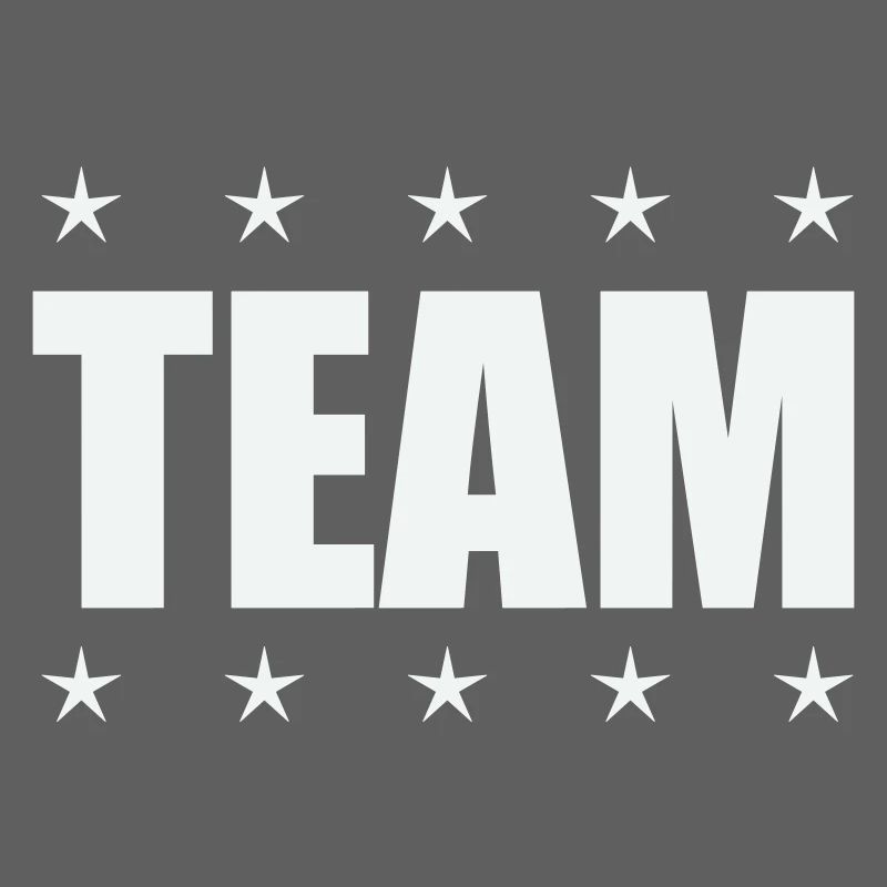 Équipe avec des stars