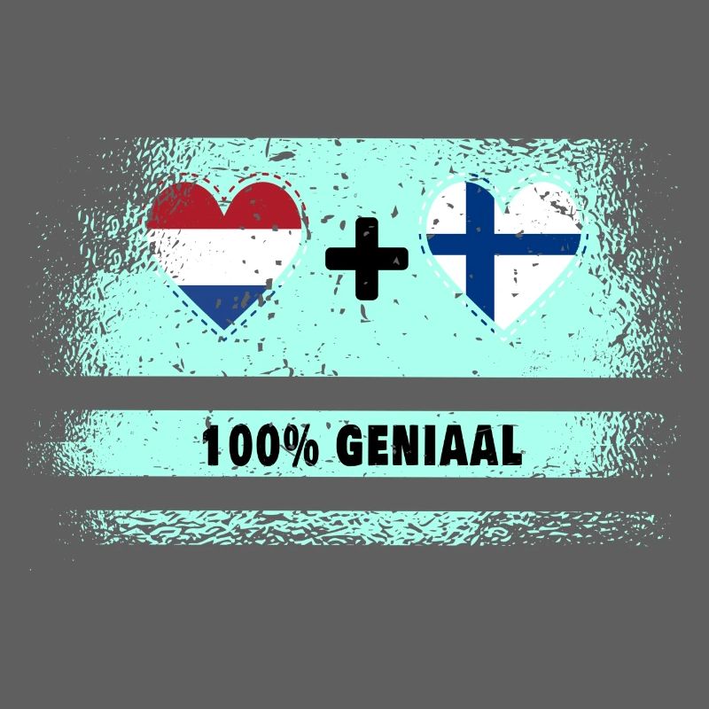 Drapeau 100% Genius de la Finlande et des Pays-Bas