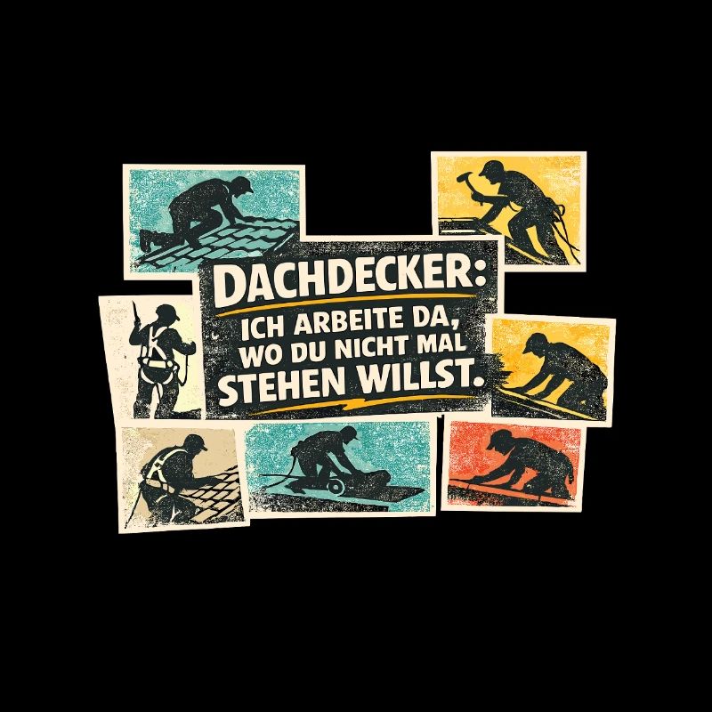 Dachdecker Spruch: Wo du nicht stehen willst