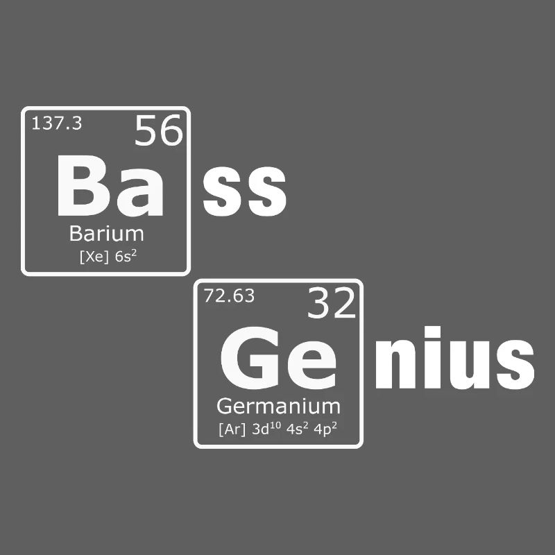 Bass Genius Periodic Table PSE Elements Nerd