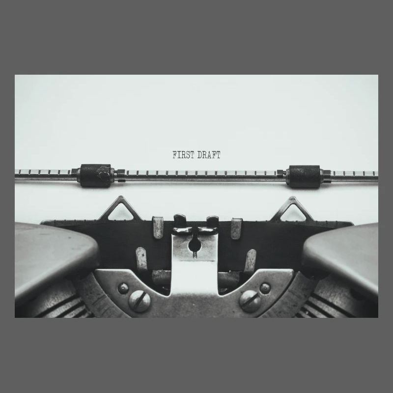 First Draft Typewriter Writer Poster Design