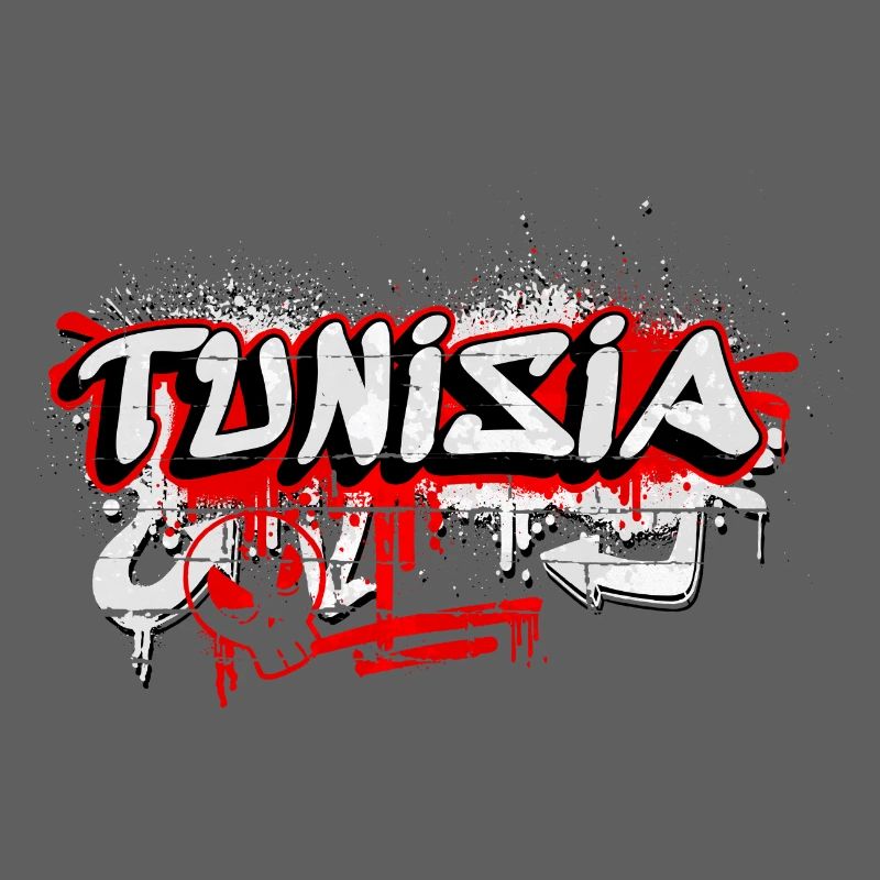 Tunisia graffiti flags design