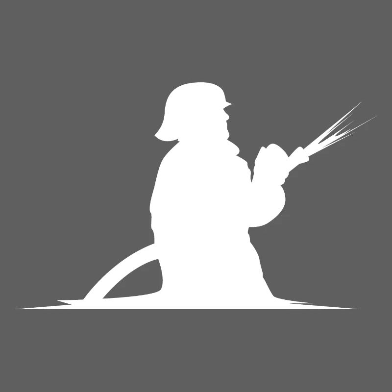 Firefighter Hose Extinguish Fire Brigade Symbol