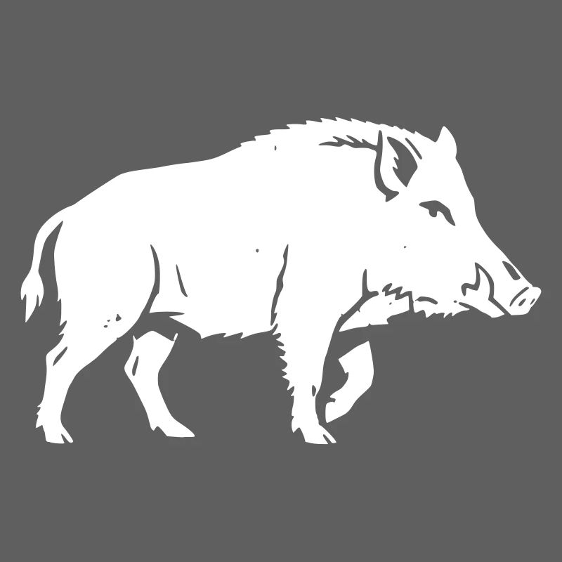 Wild Boar Silhouette Hunter Forest Vector