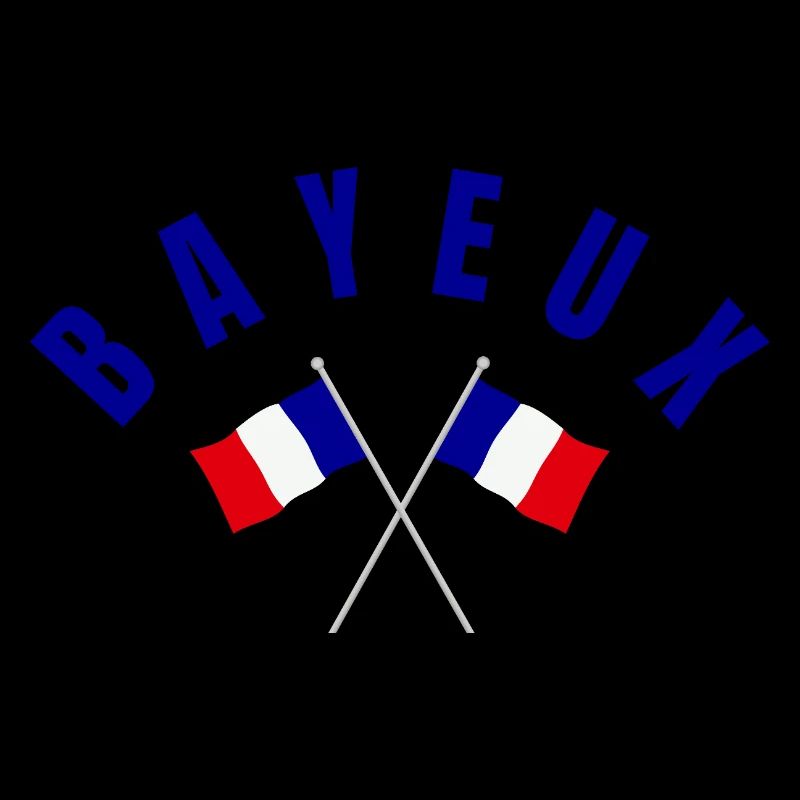 Drapeaux français croisés de Bayeux Emblèmes