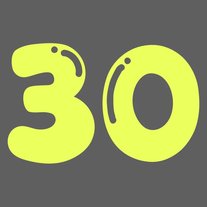 Neon 30 Geburtstag Design