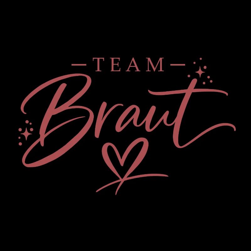 Team Bride Logo with Heart Font