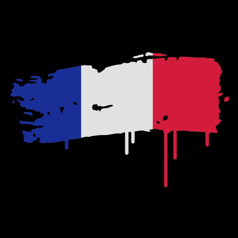 gepinselte Flagge Frankreichs mit einem