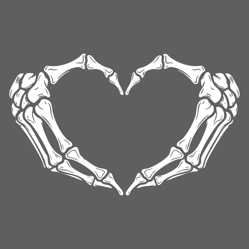 Skeleton Hands Heart — Spooky Halloween Skeleton 
