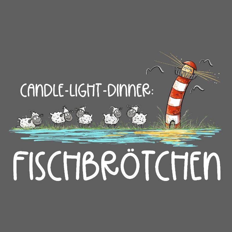 Candle Light Dinner Fischbrötchen Meer Spruch