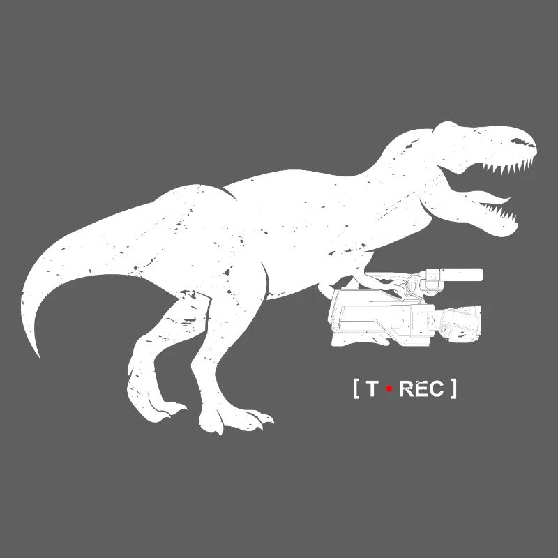 T-Rex Retro Recorder Silhouette