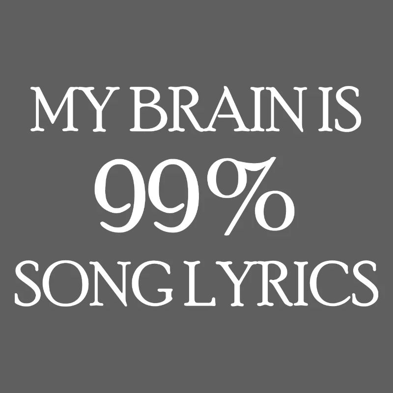 Humorous Brain Lyrics Graphic Tee