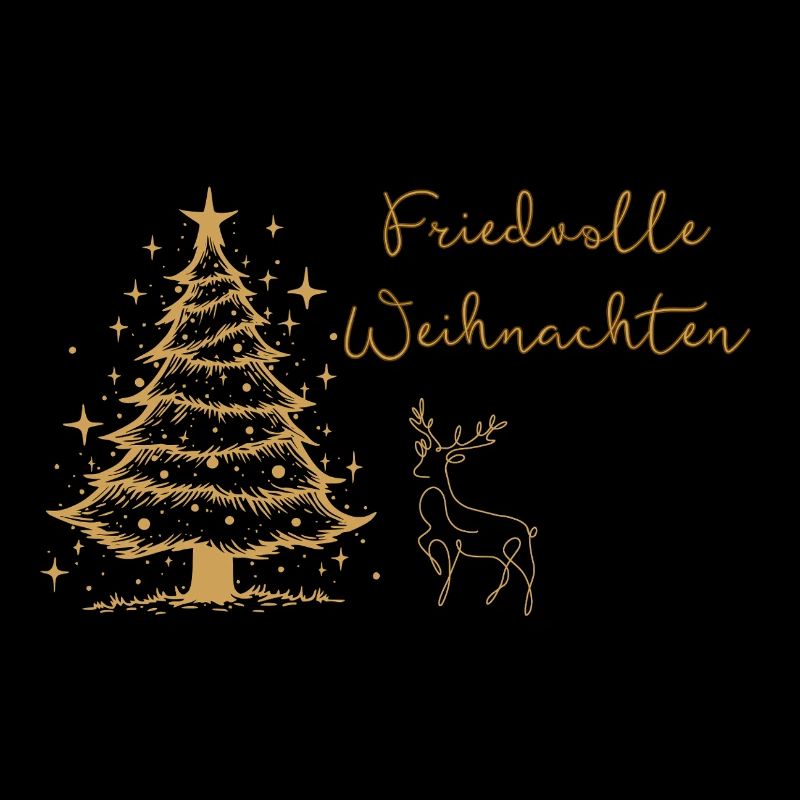 Noël paisible dans la forêt Cerf Arbre de Noël