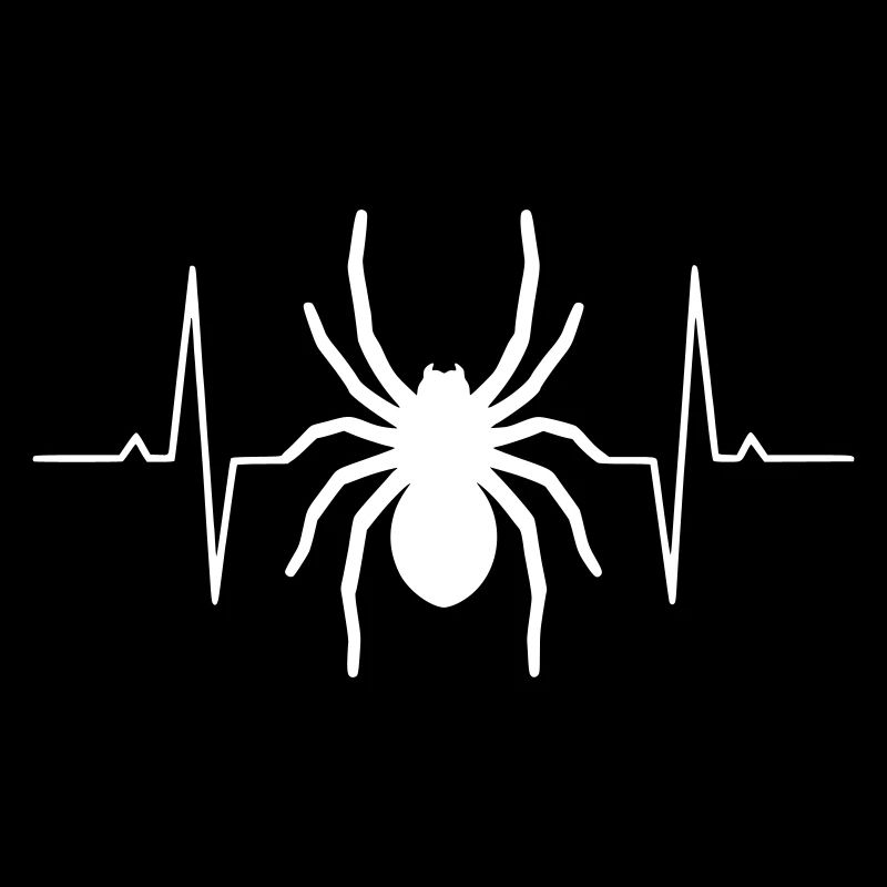 Spider Heartbeat ECG Terrarium Vector