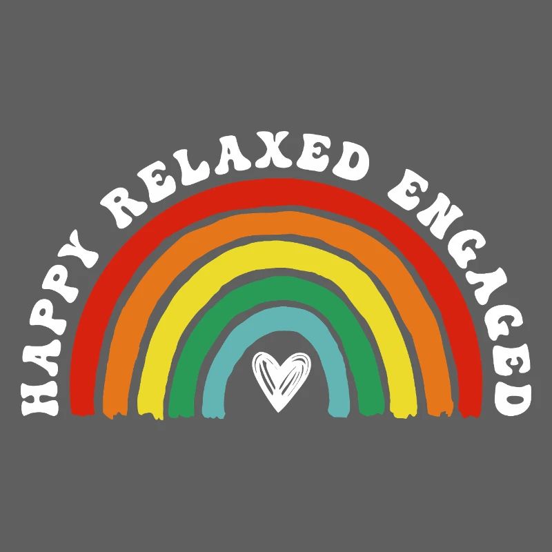 Hippy Rainbow Heart Arc Tee