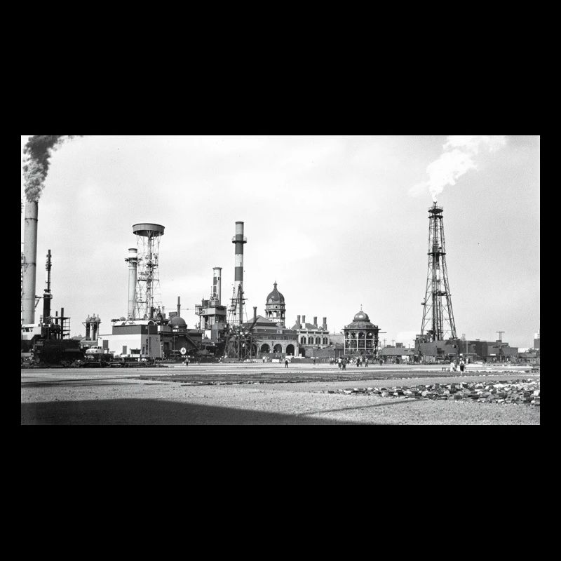 Paysage à vapeur industriel rétro