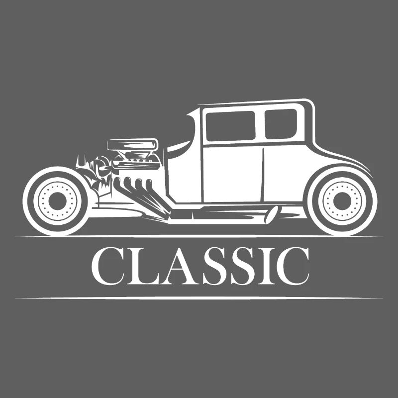 voitures classiques Hot Rod Symbol Oldtimer Logo icône