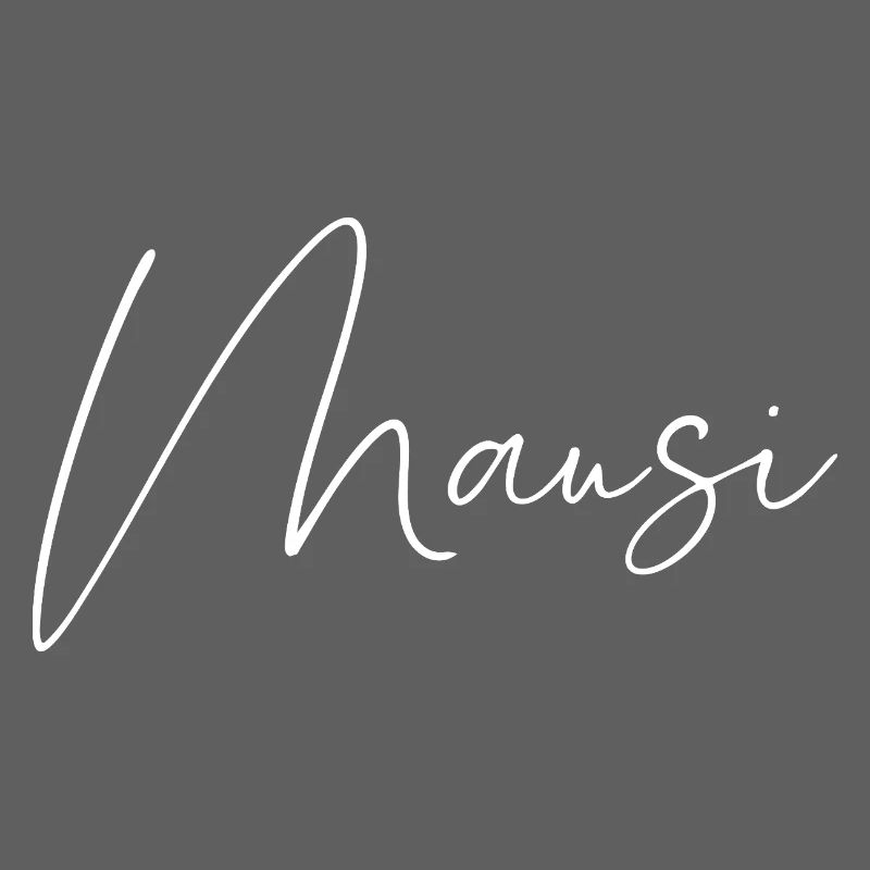 Mausi / Conception d’écriture manuscrite (Blanc)