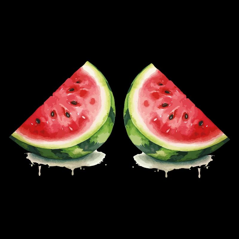 Aquarelle de pastèques