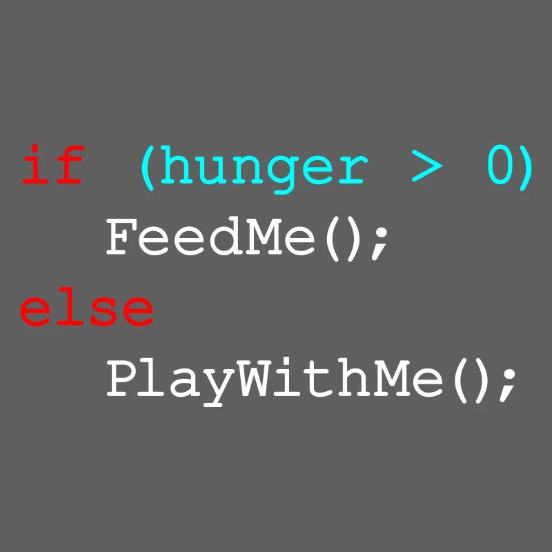 If hunger feed me else play with me - JavaScript