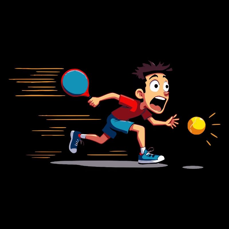 Padel Sport Action – Comic Style