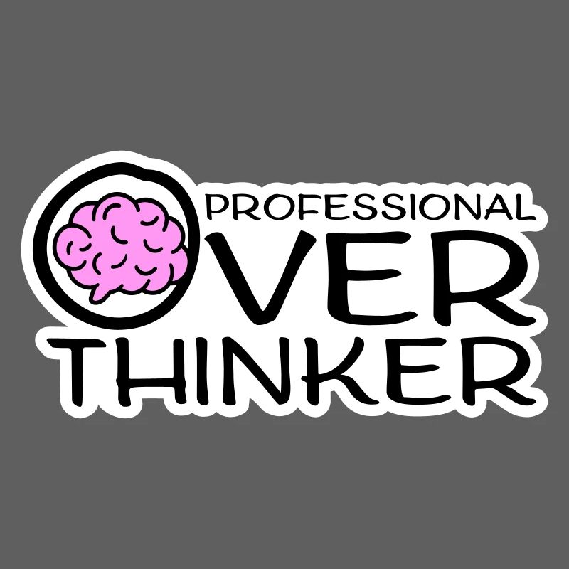 Professional Overthinker Lustig Grübeln Angst Logo