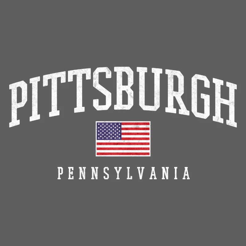 Arc de Pittsburgh avec drapeau