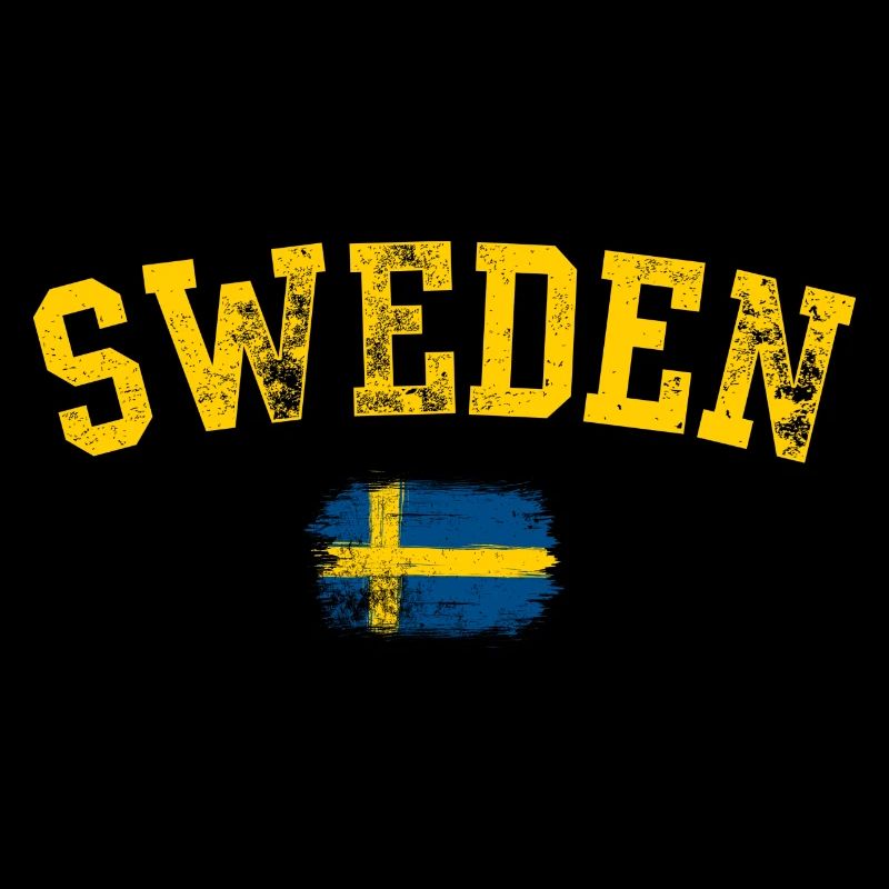 Sweden Bold Brush Flag Tee
