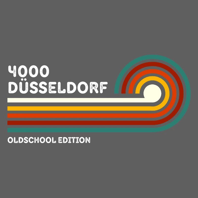 Düsseldorf Retro Shirt 4000 PLZ Postleitzahl 