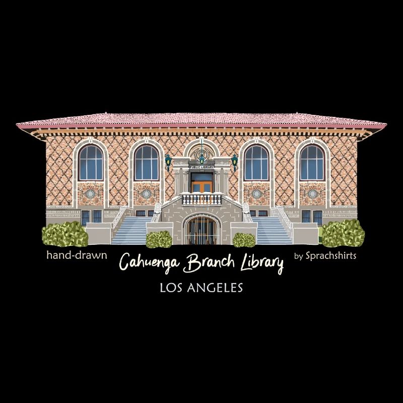 Los Angeles, Handzeichnung Cahuenga Library, 