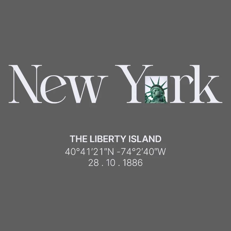 Skyline néon de Liberty Island