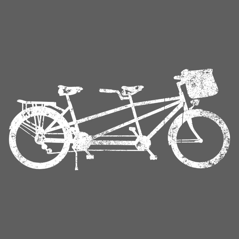 Silhouette de vélo tandem