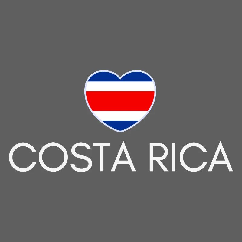 Cœur avec drapeau costaricain