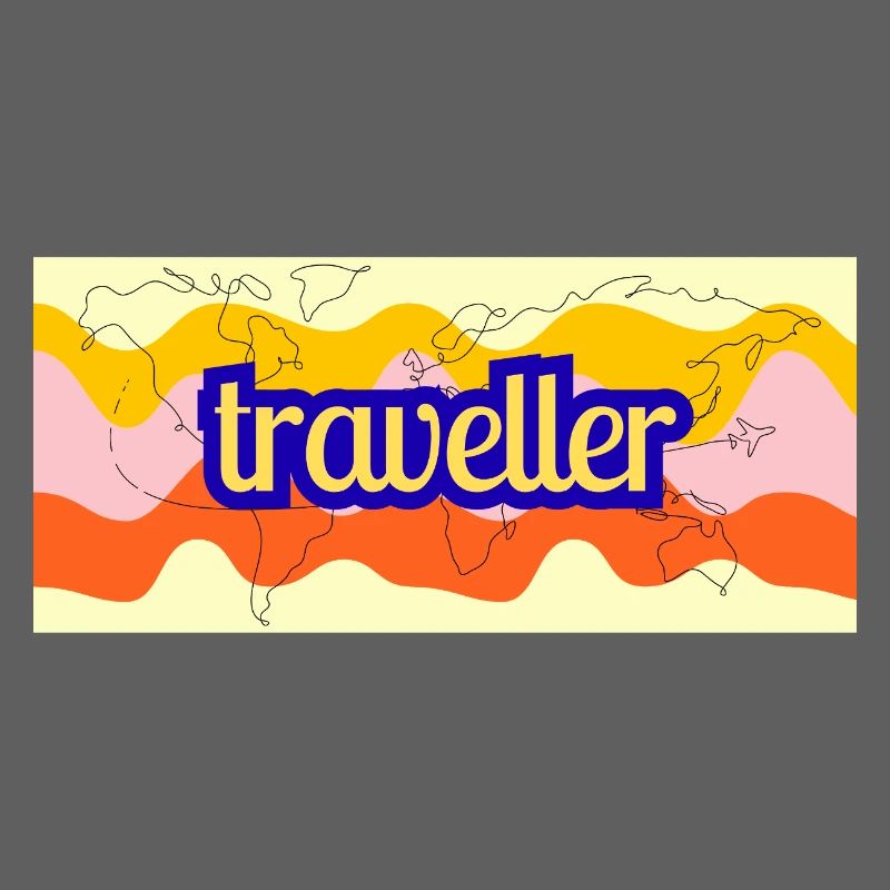 Traveller World Map Ribbon