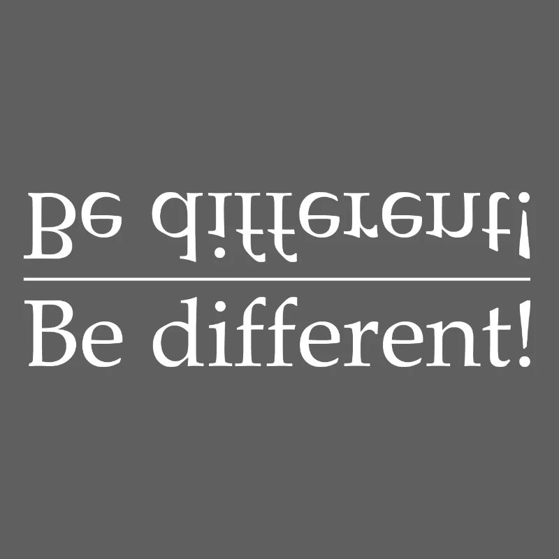 Be different Kontrast-Typografie
