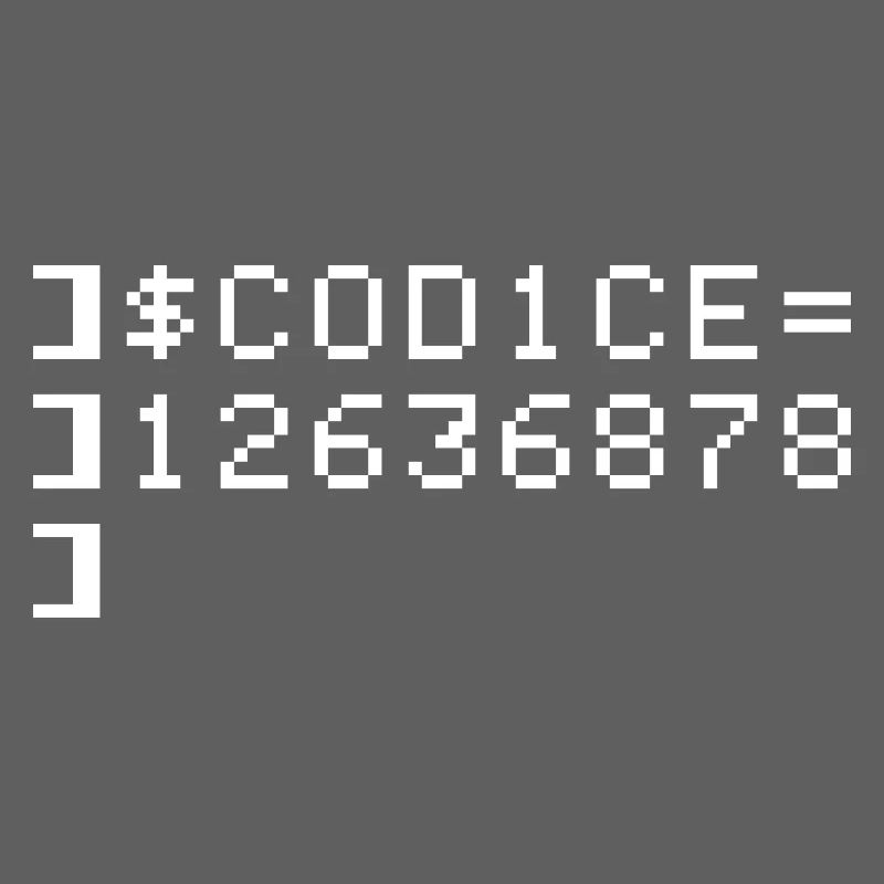 C0D1CE Codice 8-Bit Esadecimale Code Nerd Pix