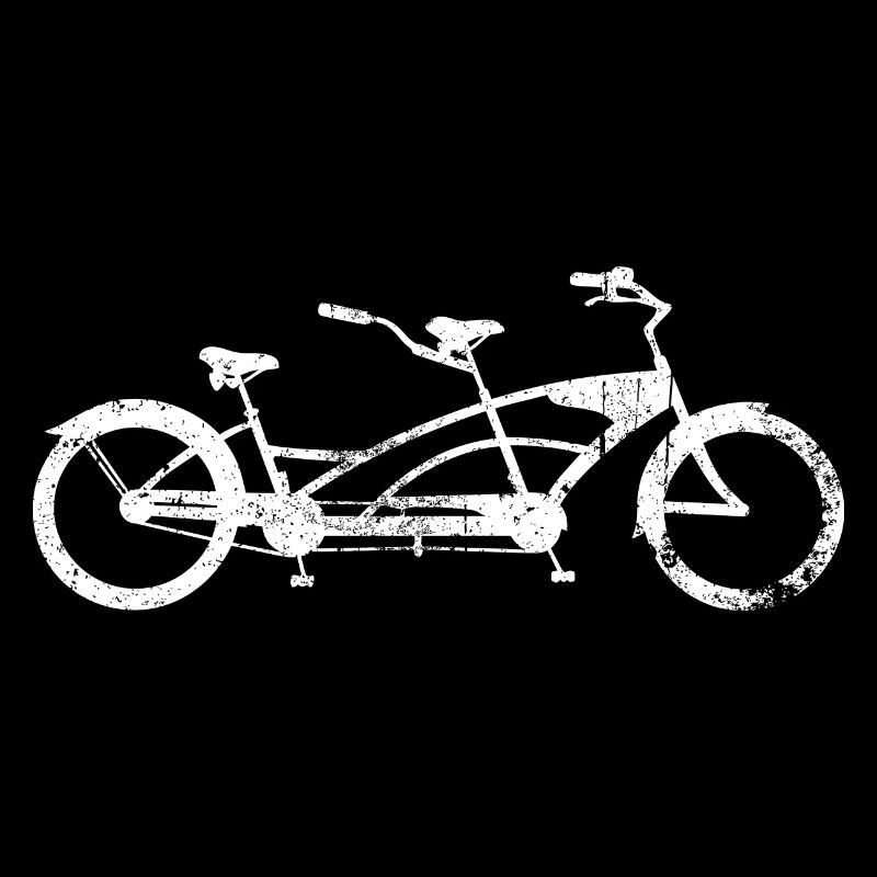 Twin Bicycle Silhouette