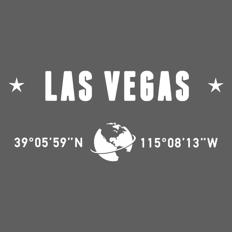 Las Vegas Nevada Coordinates Globe White