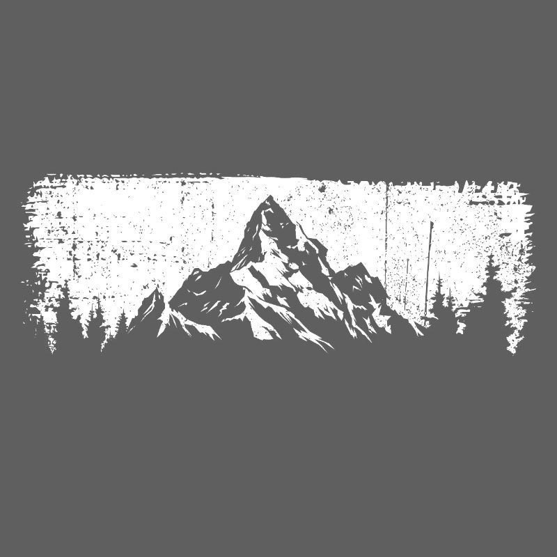 Conception de silhouette de montagne majestueuse