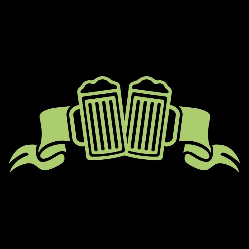Grüne Biergläser Feierstunde