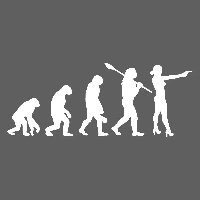 Evolution Of Man Gun Shooting Target Practice