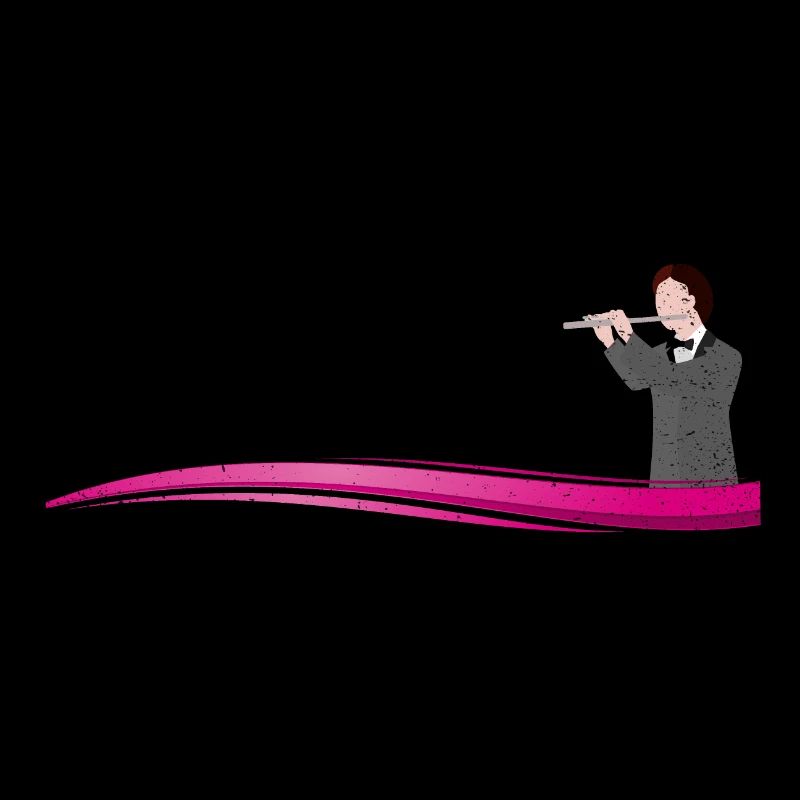 Flutist on Wave | Flute player on a wave