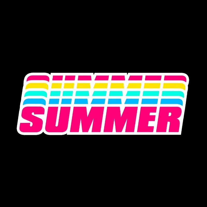 Retro Summer | 80s Style Rainbow 