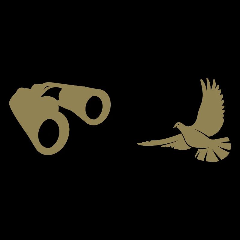 Silhouette minimaliste d’observation des oiseaux