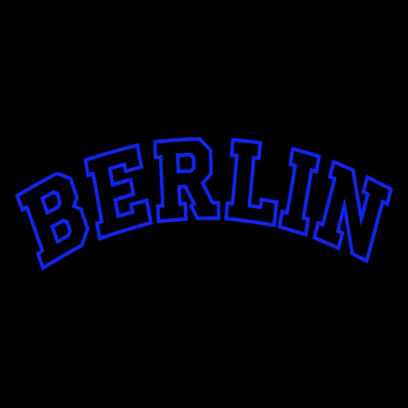 Berlin Outline in Electric Blue