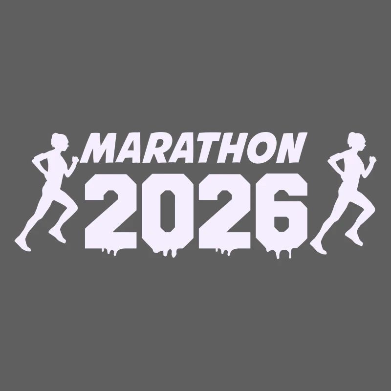 Conception de la silhouette du coureur Marathon 2026