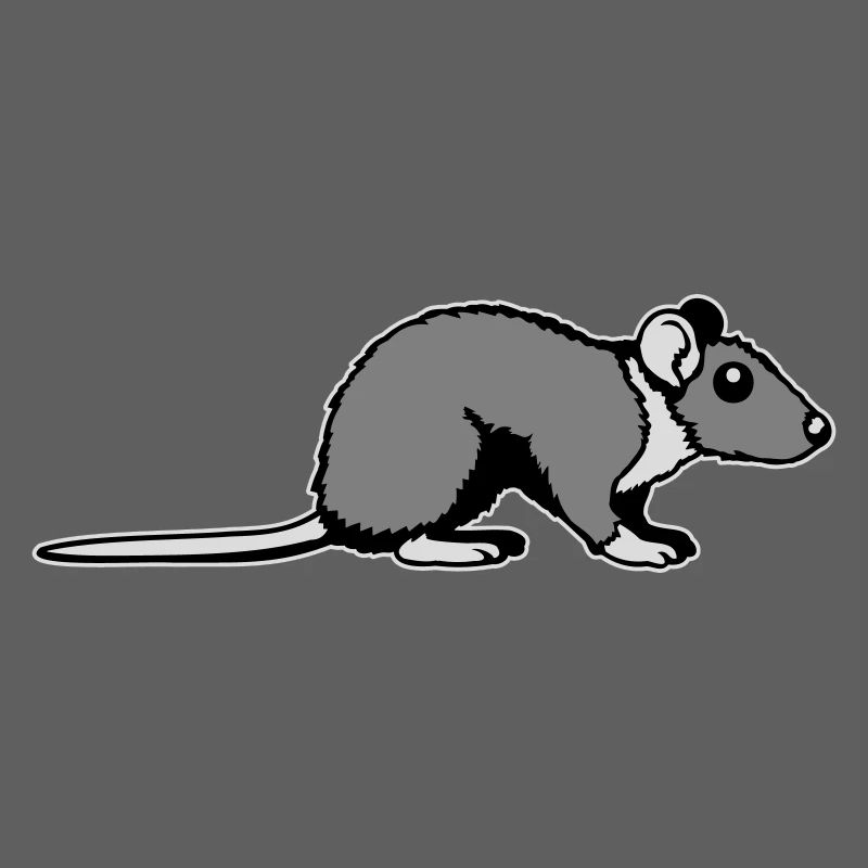 Rat Side Profile Cute Funny Rodent Animal Comic
