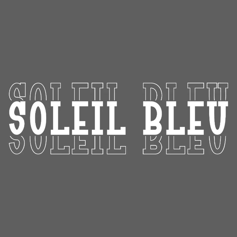 Typografisch Blaue Sonne